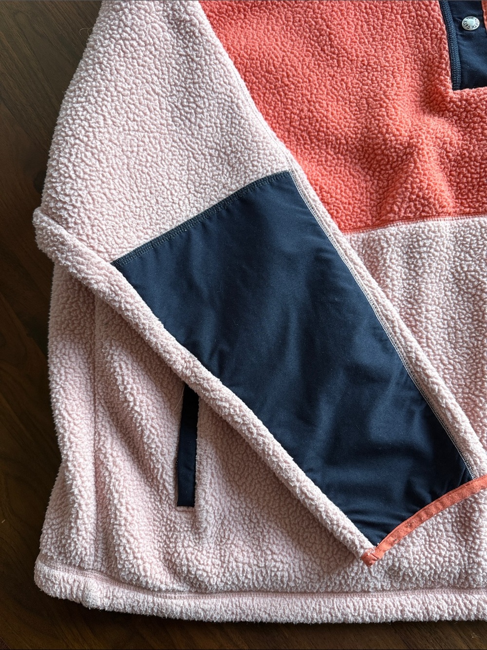 NorthFace - Colorblock Sherpa Fleece Pullover - Coral & Blush - 3XL - woman - Picture 6 of 12